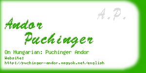 andor puchinger business card